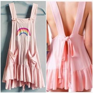 🌈 WILDFOX Rainbow Apron Tank ☁️ RARE FIND! ☁️